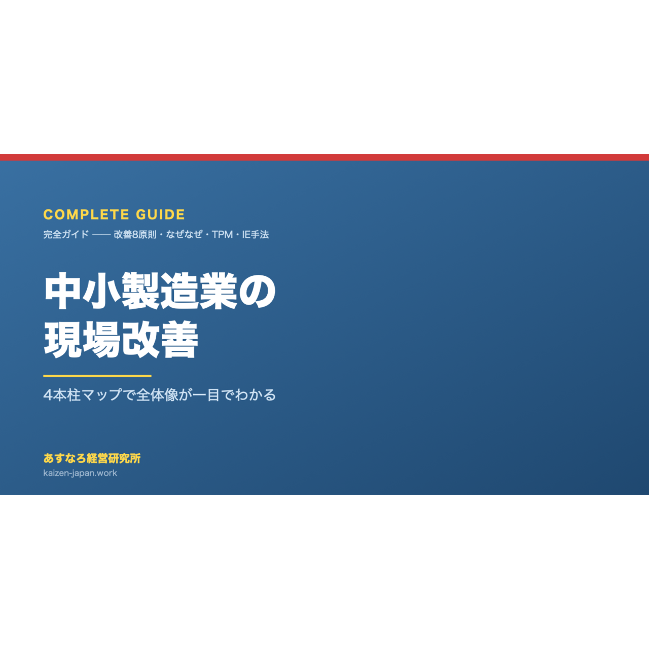 中小製造業の現場改善 完全ガイド ── 4本柱マップ